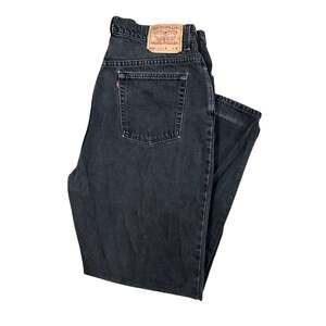 Vintage 90s Levi’s 550s Jeans Womens 34x30 Relaxed Fit Tapered Leg Black USA 18W